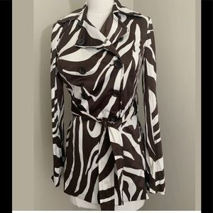 IZ Byer California Animal Print Trench Jacket S